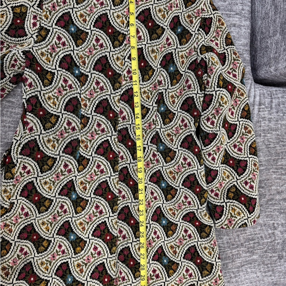 Vintage Elegant Patterned Tweed Women's Coat - Picture 8 of 9